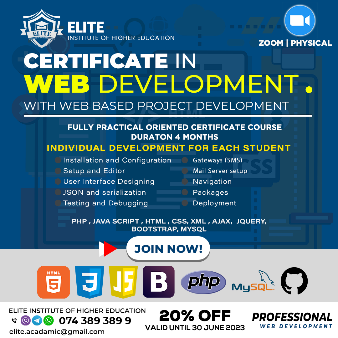Certificate Course in Web Development