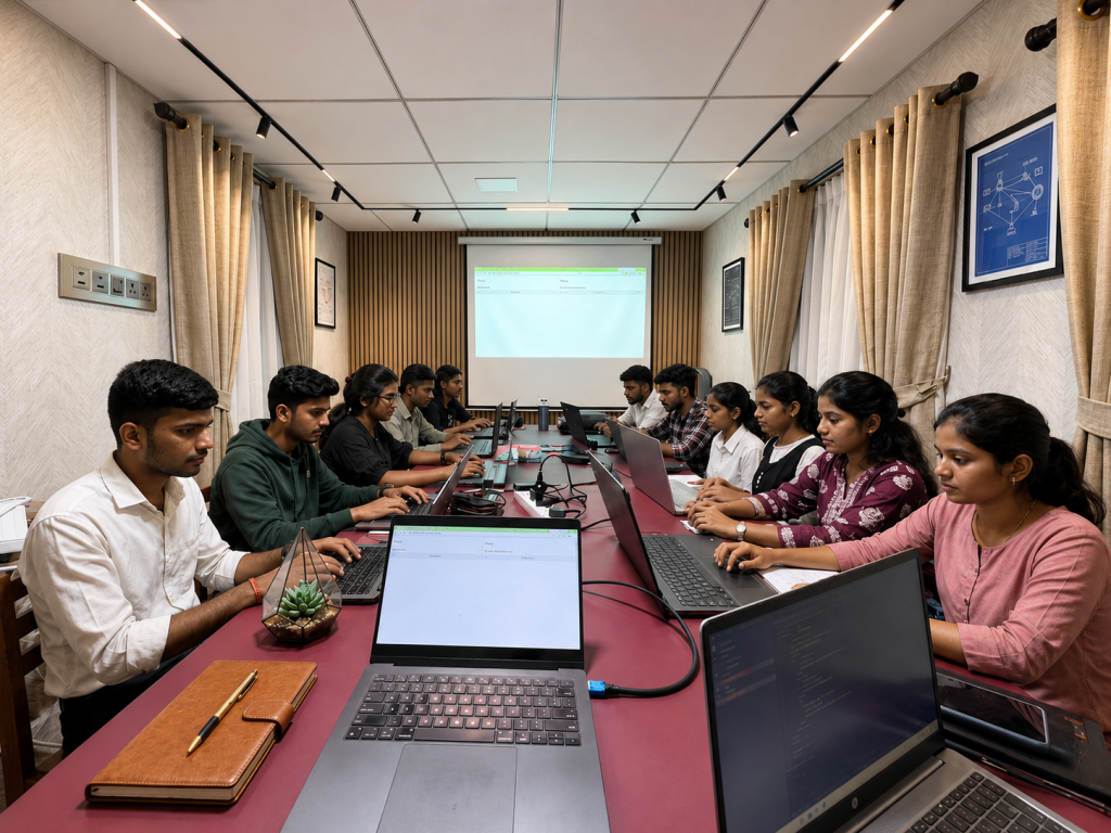 Students attending a practical computer laboratory session at Elite Institute of Higher Education, working on laptops during a University of Colombo School of Computing (UCSC) Bachelor of Information Technology (BIT) class.